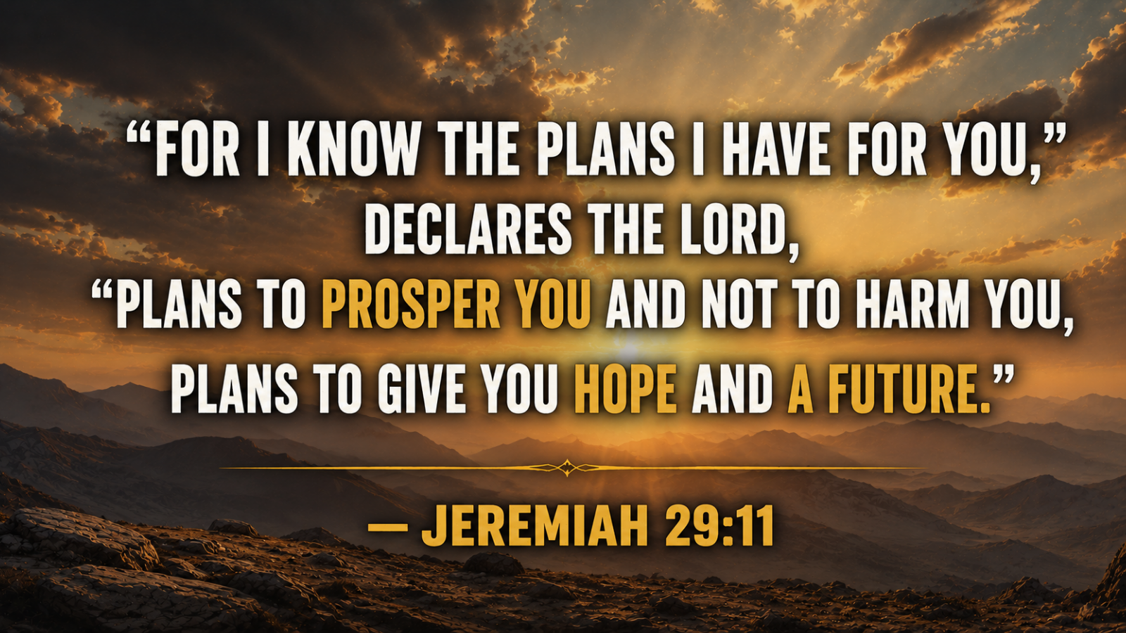 Jeremiah 29:11 scripture